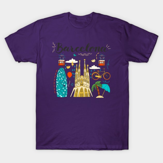 Barcelona Elements T-Shirt by Mako Design 